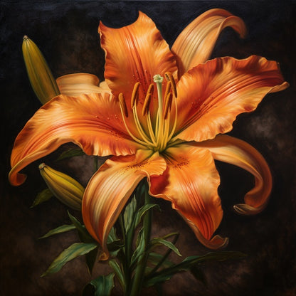 Orange Lily - Paint by numbers