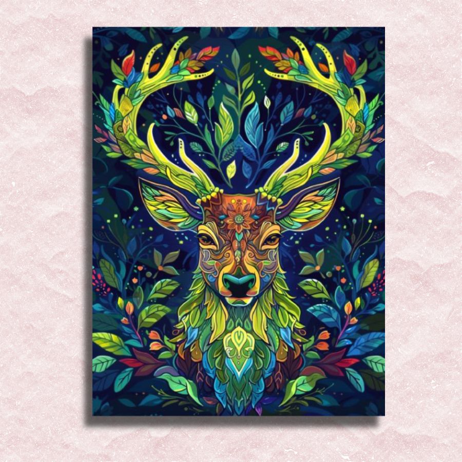 Ornamental Deer Canvas - Paint by numbers