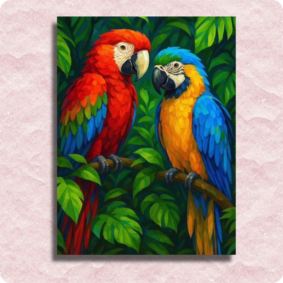 Parrots Canvas - Paint by numbers