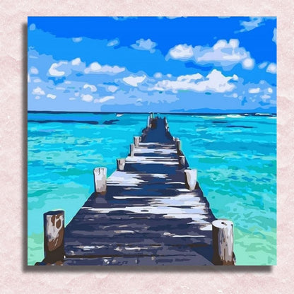Pier Turquoise See Canvas - Paint by numbers