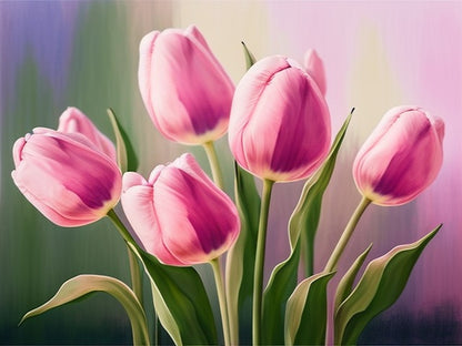 Pink Tulips - Paint by numbers