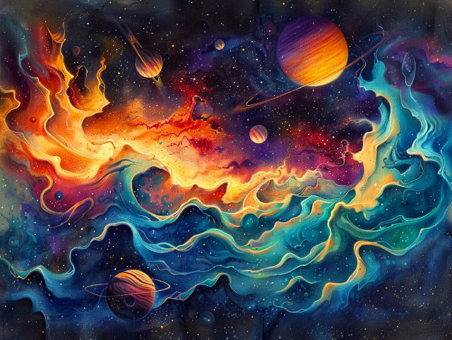 Planets - Paint by numbers