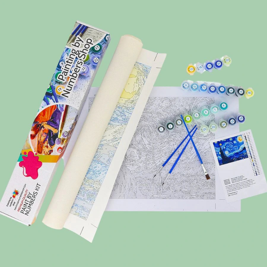 Photo of a paint by numbers kit for adults
