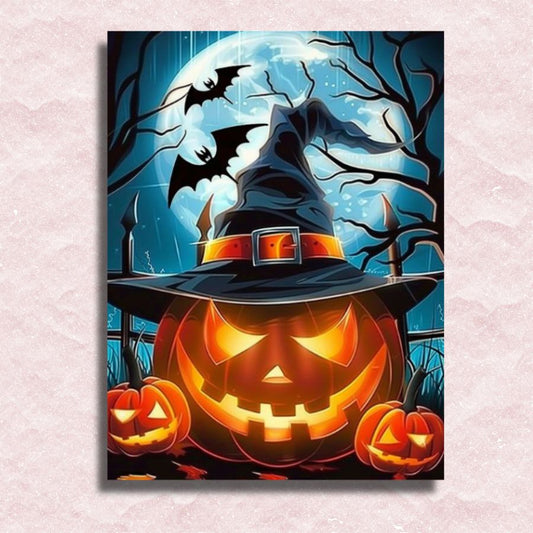 Pumpkin at night Canvas - Paint by numbers