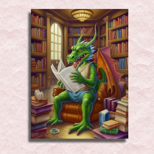 Reading Dragon Canvas - Paint by numbers