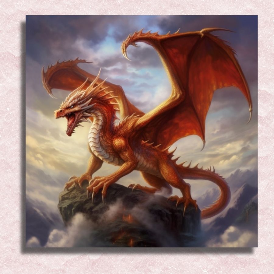Red Dragon Canvas - Paint by numbers