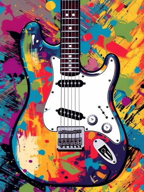 Rock Guitar - Paint by numbers