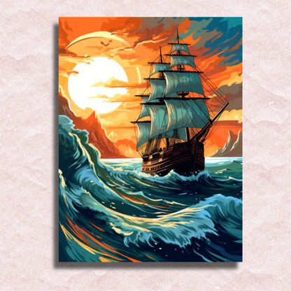 Sailing the Storm Canvas - Paint by numbers