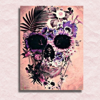 Skull Made of Plants Canvas - Paint by numbers