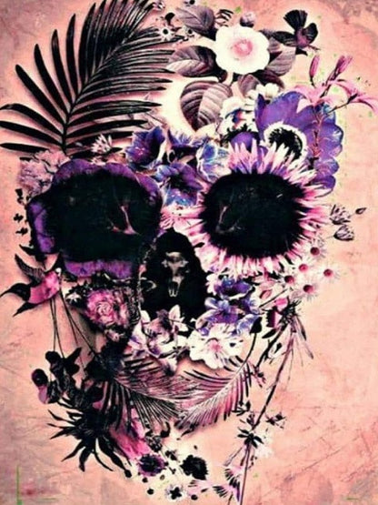 Skull Made of Plants - Paint by numbers