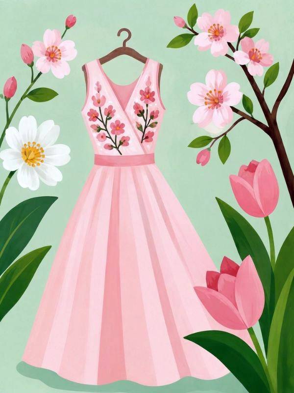 Spring dress- Paint by Numbers