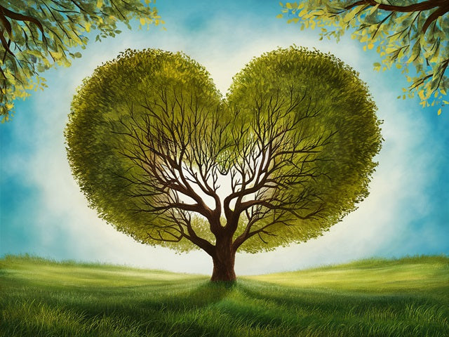 Spring Heart Tree - Paint by numbers