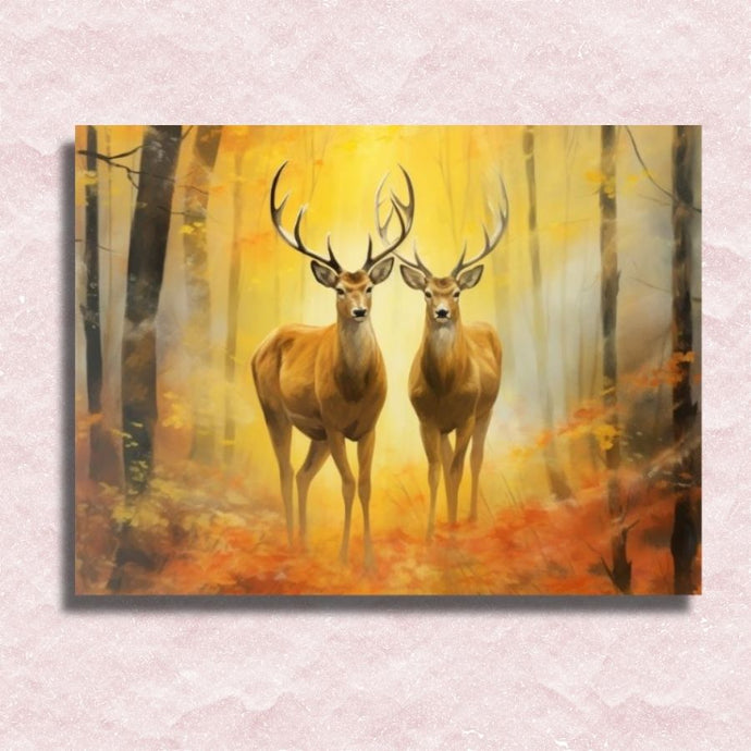 Stags in the Forrest Canvas - Paint by numbers