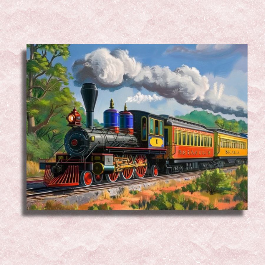 Steam Train Canvas - Paint by numbers