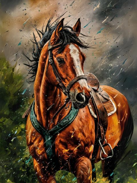 Stormy Stallion - Paint by numbers