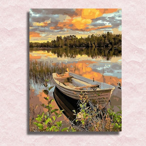 Sunset Boat Canvas - Paint by numbers