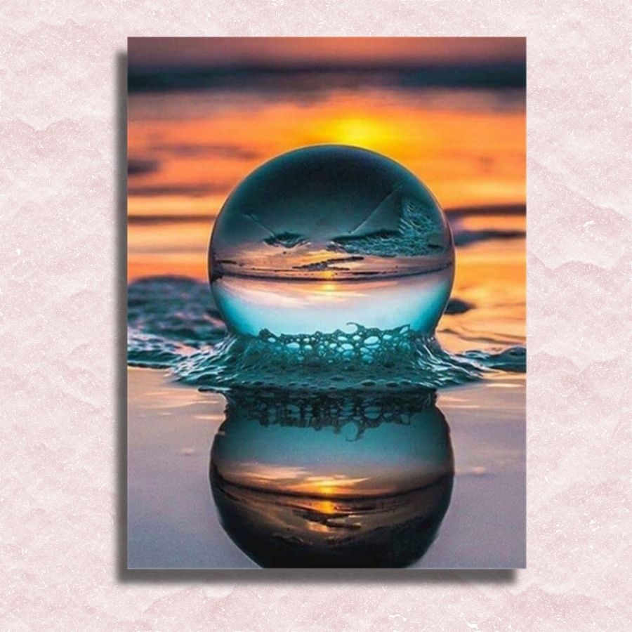 Sunset in the Glass Ball Canvas - Paint by numbers