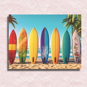 Surf Boards Canvas - Paint by numbers