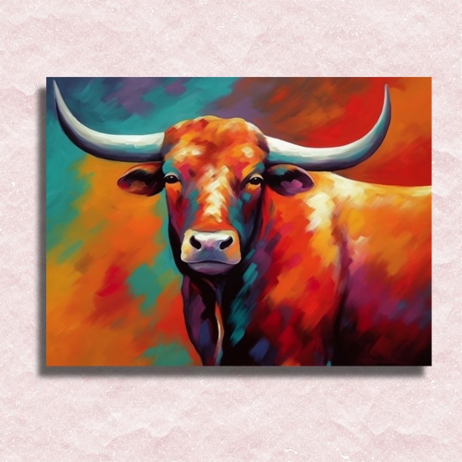 Texas Longhorn Canvas - Paint by numbers