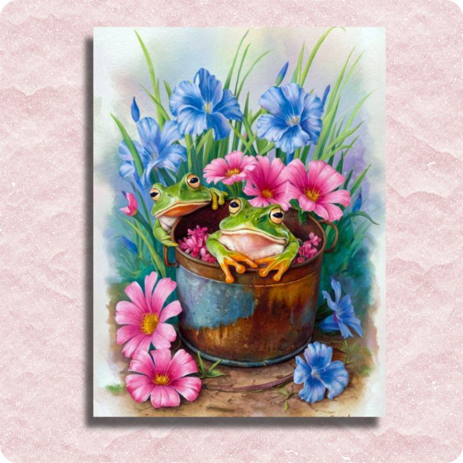 These Cute Frogs Canvas - Paint by numbers