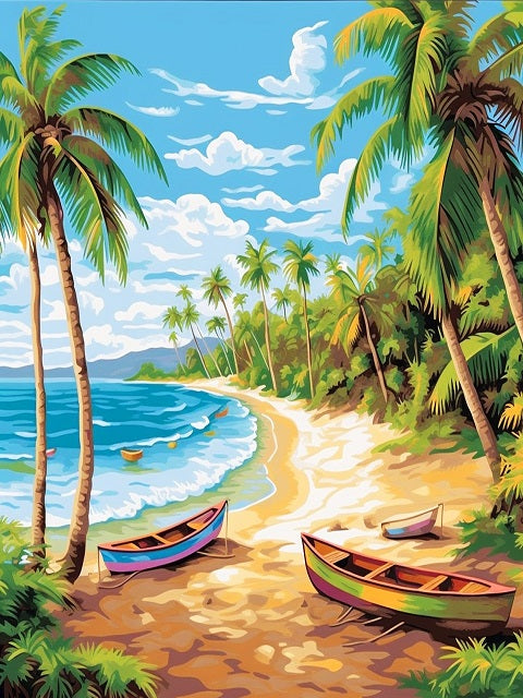 Tropical Island - Paint by numbers