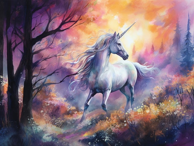 Unicorn in the Dark - Paint by numbers
