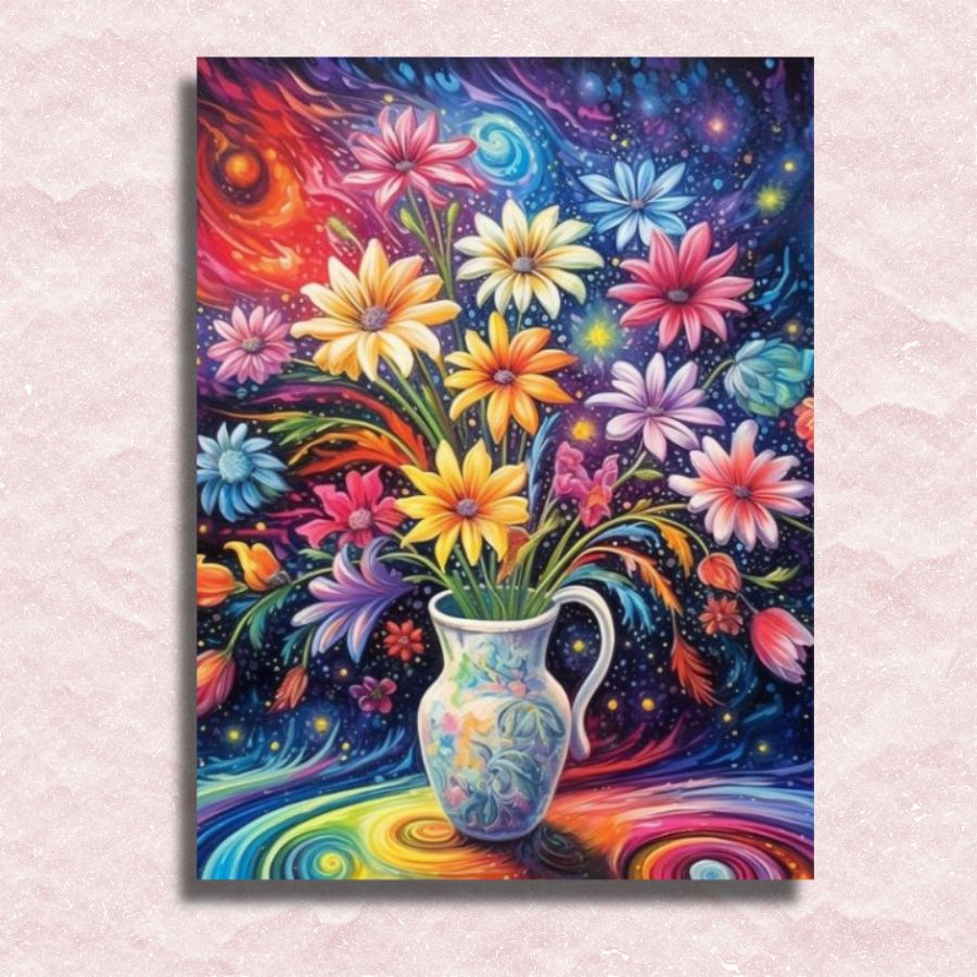 Vase Full of Flowers Canvas - Paint by numbers