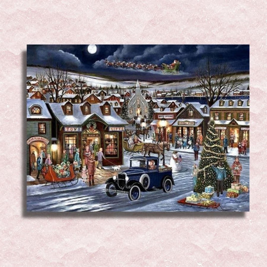 Vintage Christmas Evening Canvas - Paint by numbers