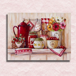 Vintage Kitchenware Canvas - Paint by numbers