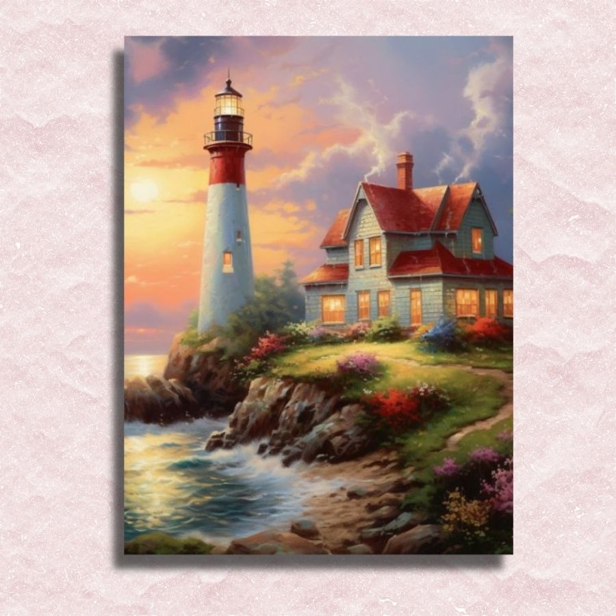 Vintage Lighthouse Canvas - Paint by numbers