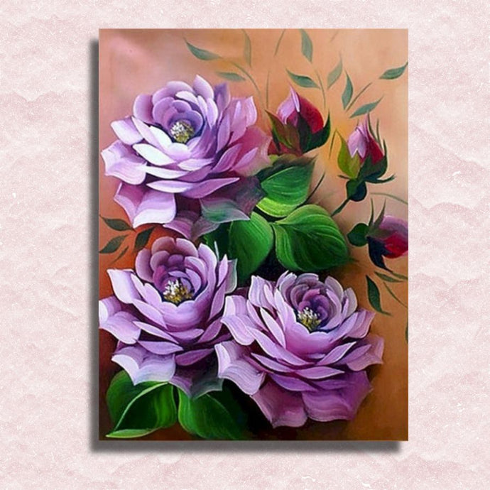 Violet Roses Canvas - Paint by numbers