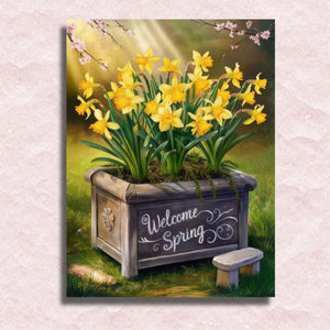 Welcome Spring Canvas - Paint by numbers