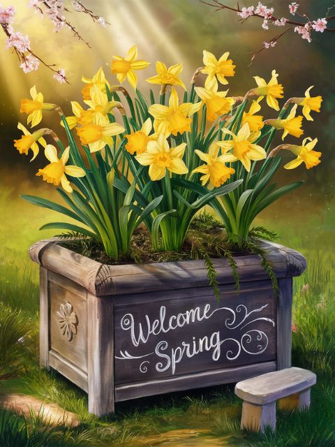 Welcome Spring - Paint by numbers