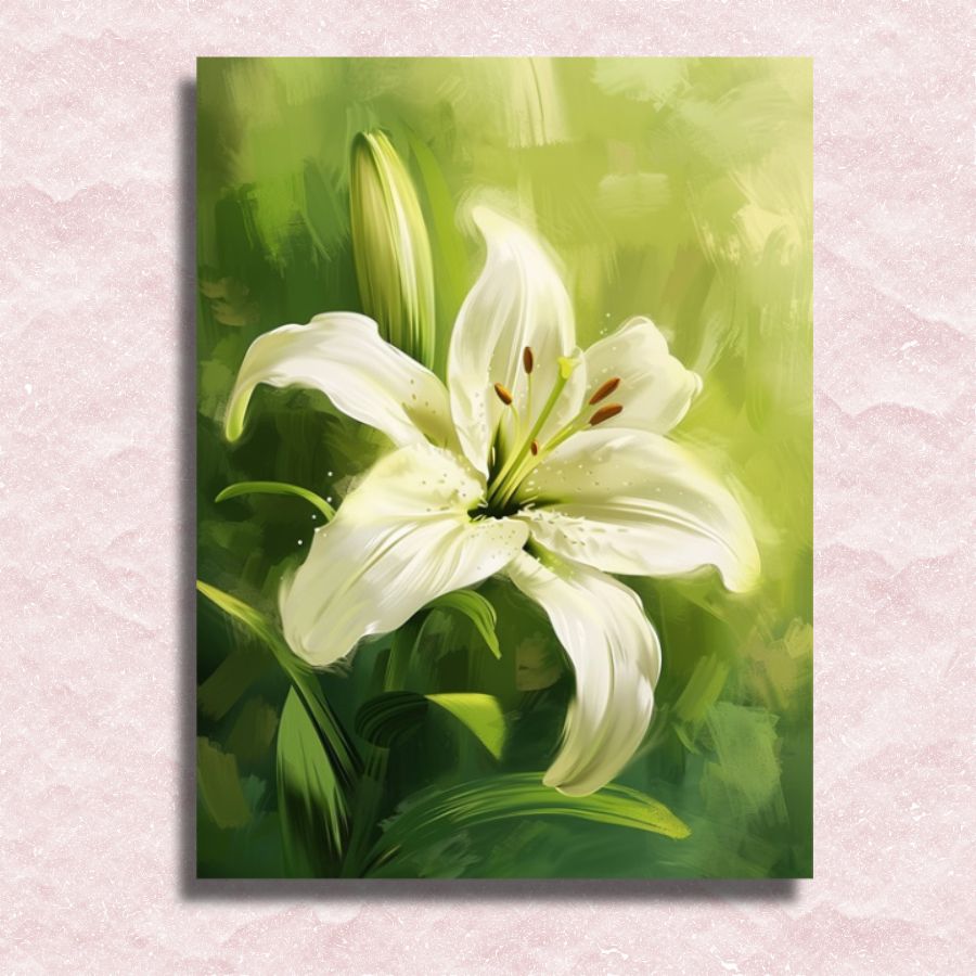 White Lilies Canvas - Paint by numbers