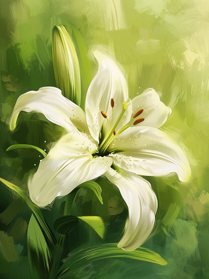 White Lilies - Paint by numbers
