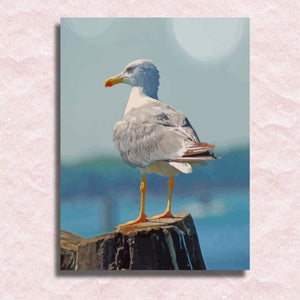 White Seagull Canvas - Paint by numbers
