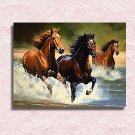 Wild Horses Canvas - Paint by numbers