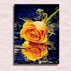 Yellow Rose Canvas - Paint by numbers