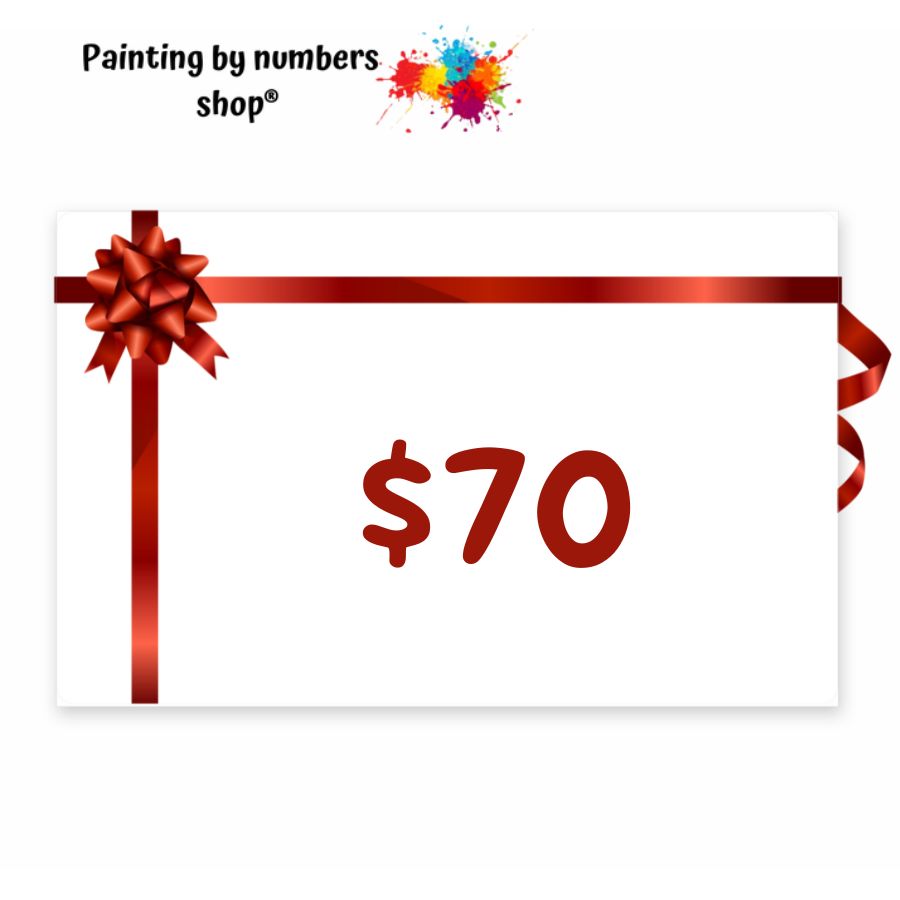 Canvas by Numbers Gift Card for paint by numbers lovers