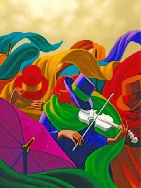 Abstract Violinist - Paint by numbers