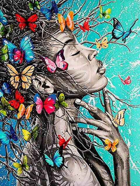 African Butterfly Beauty - Paint by numbers