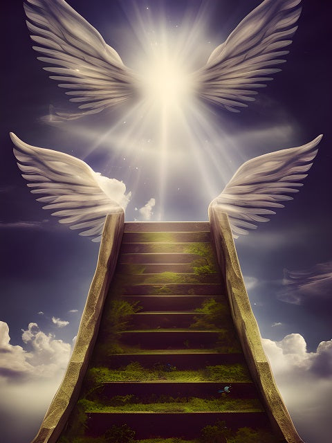 Stairway To Heaven - Angel Wings Welcome to Heaven | Photographic Print