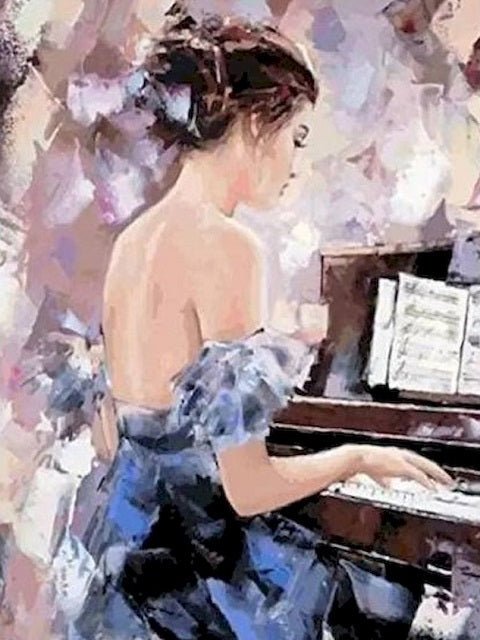 Beautiful Pianist - Paint by numbers