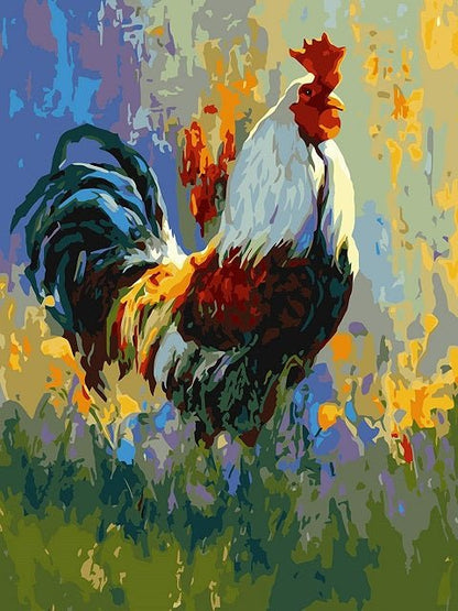 Beautiful Rooster - Paint by numbers