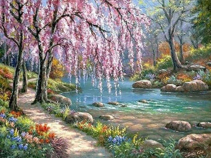 Blossoming Trees - Paint by numbers