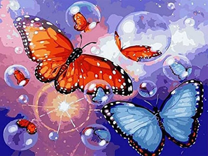 Butterflies and Bubbles - Paint by numbers