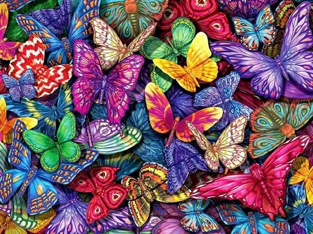 Butterfly Mosaic - Paint by numbers