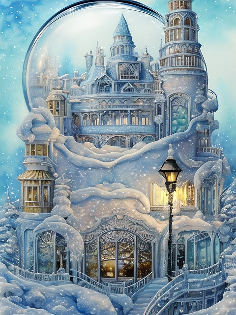 Castle in Frozen Time - Paint by numbers