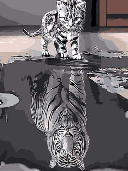 Cat and Tiger - Paint by numbers