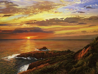 Cliff Sunset - Paint by numbers
